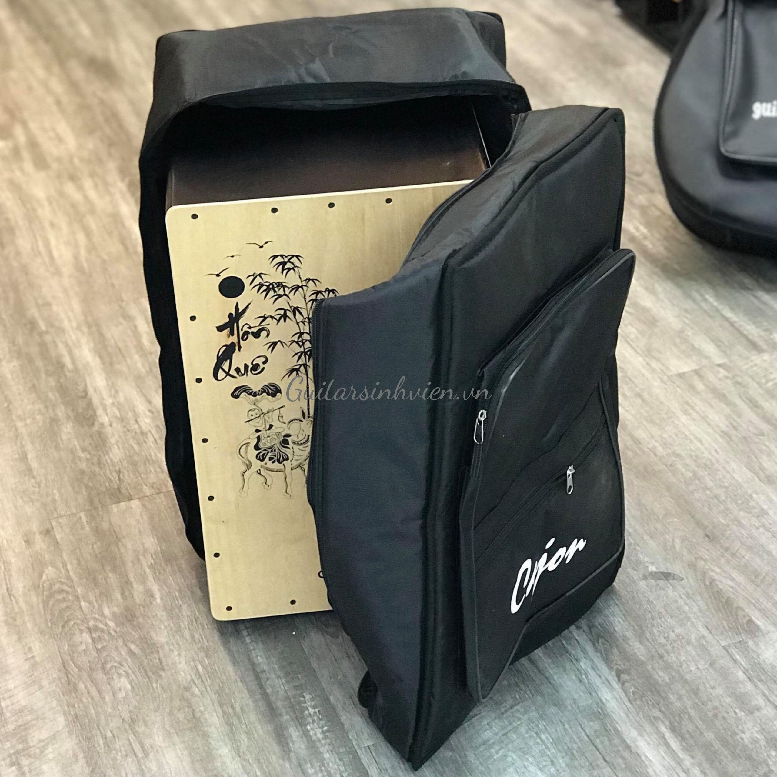 Bao da 3 lớp đựng trống cajon dày BCJ Bao da 3 lớp đựng trống cajon dày BCJ
