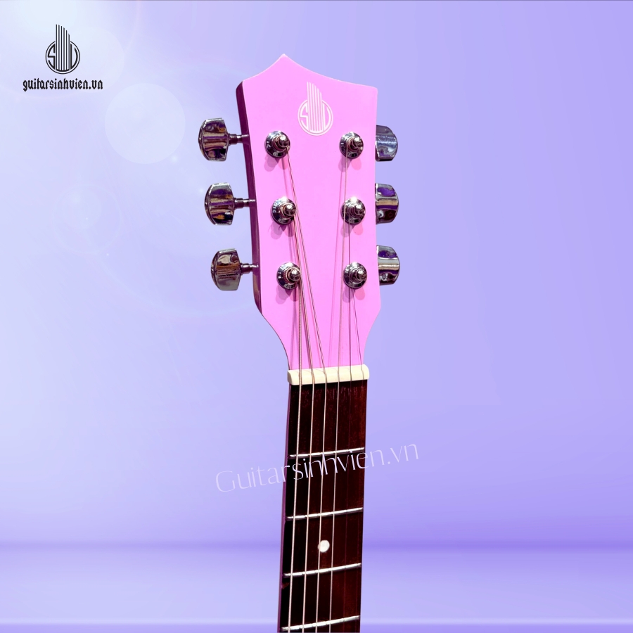 Đàn guitar acoustic màu hồng dễ thương SV-A1CL Đàn guitar acoustic màu hồng dễ thương SV-A1CL