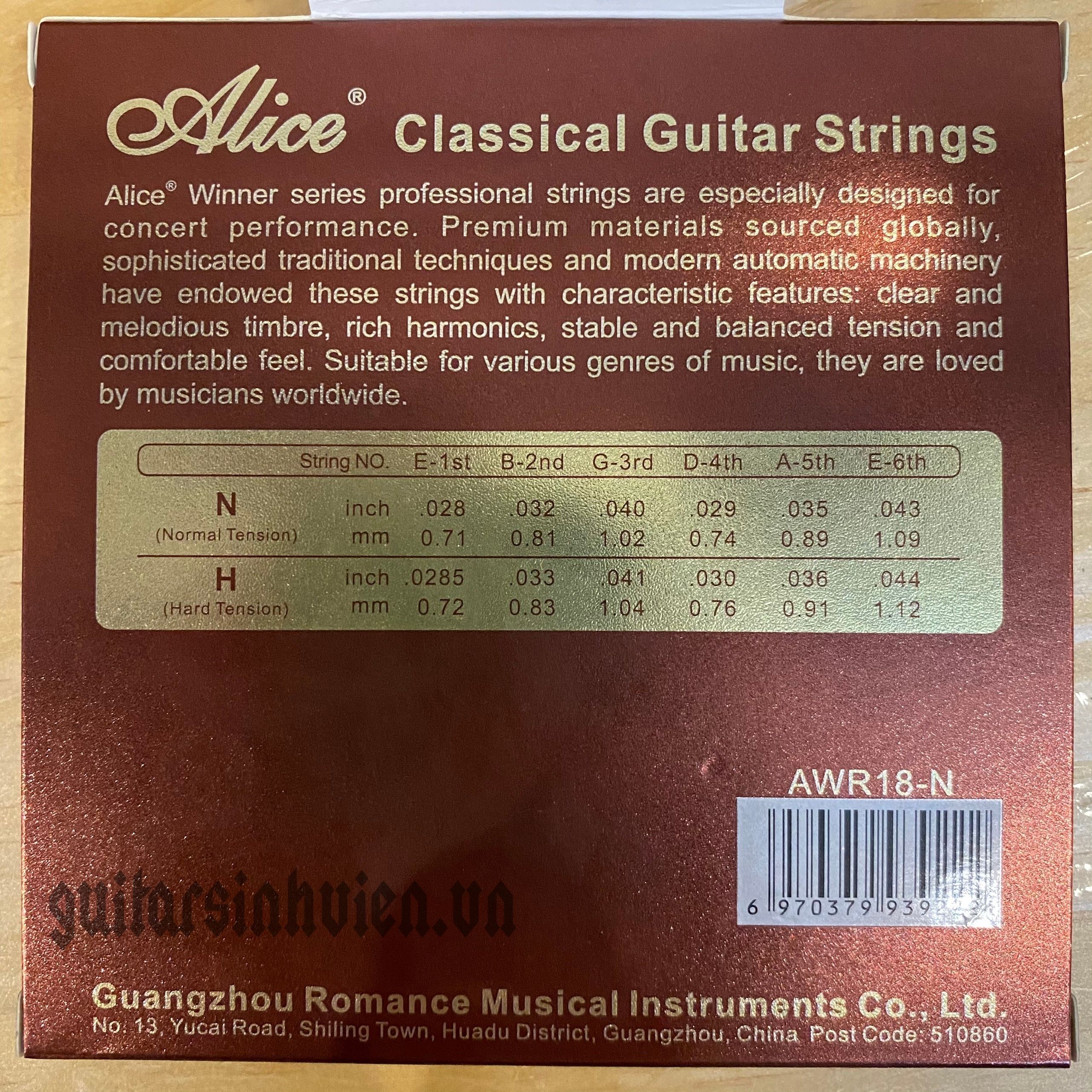 dây đàn guitar aclassic Alice AWR18 dây đàn guitar aclassic Alice AWR18