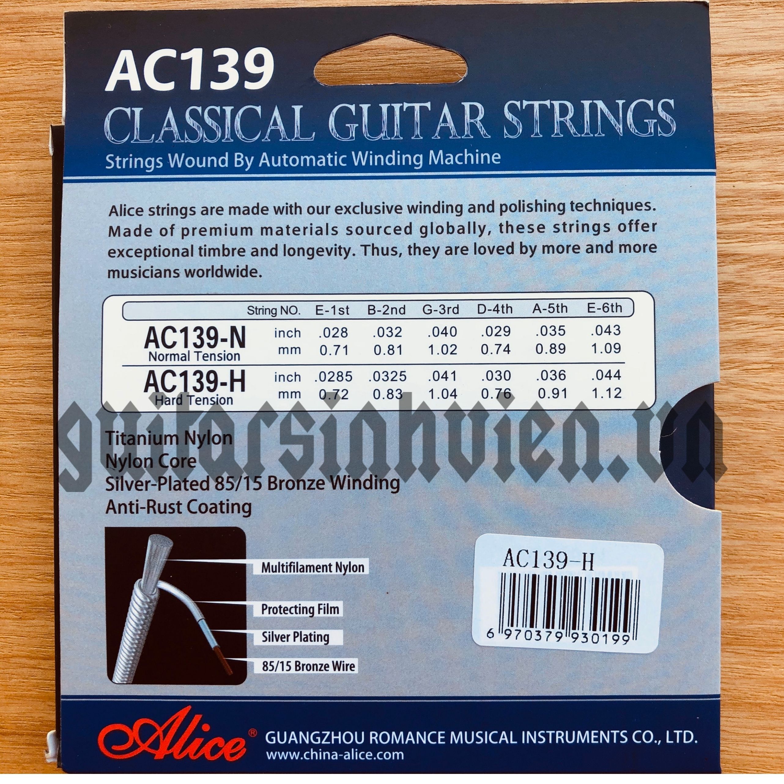 Dây đàn guitar classic Alice chính hãng AC139 Dây đàn guitar classic Alice chính hãng AC139