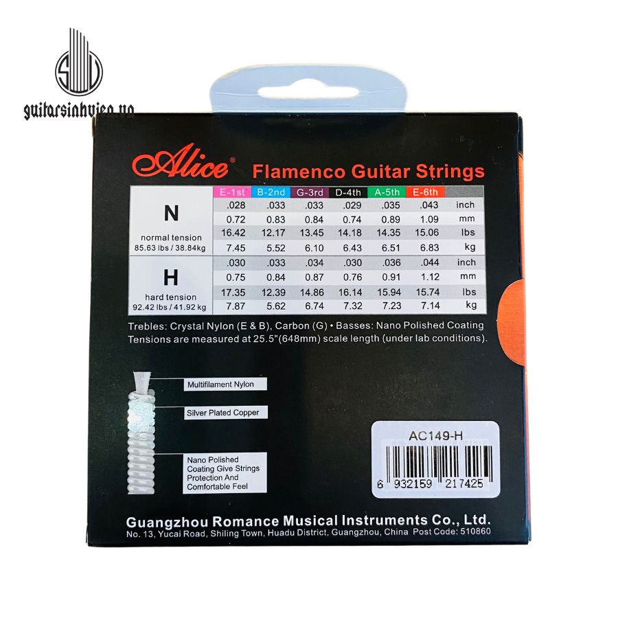 Dây Đàn Guitar Classic Flamenco Alice Chính Hãng AC149 Dây Đàn Guitar Classic Flamenco Alice Chính Hãng AC149