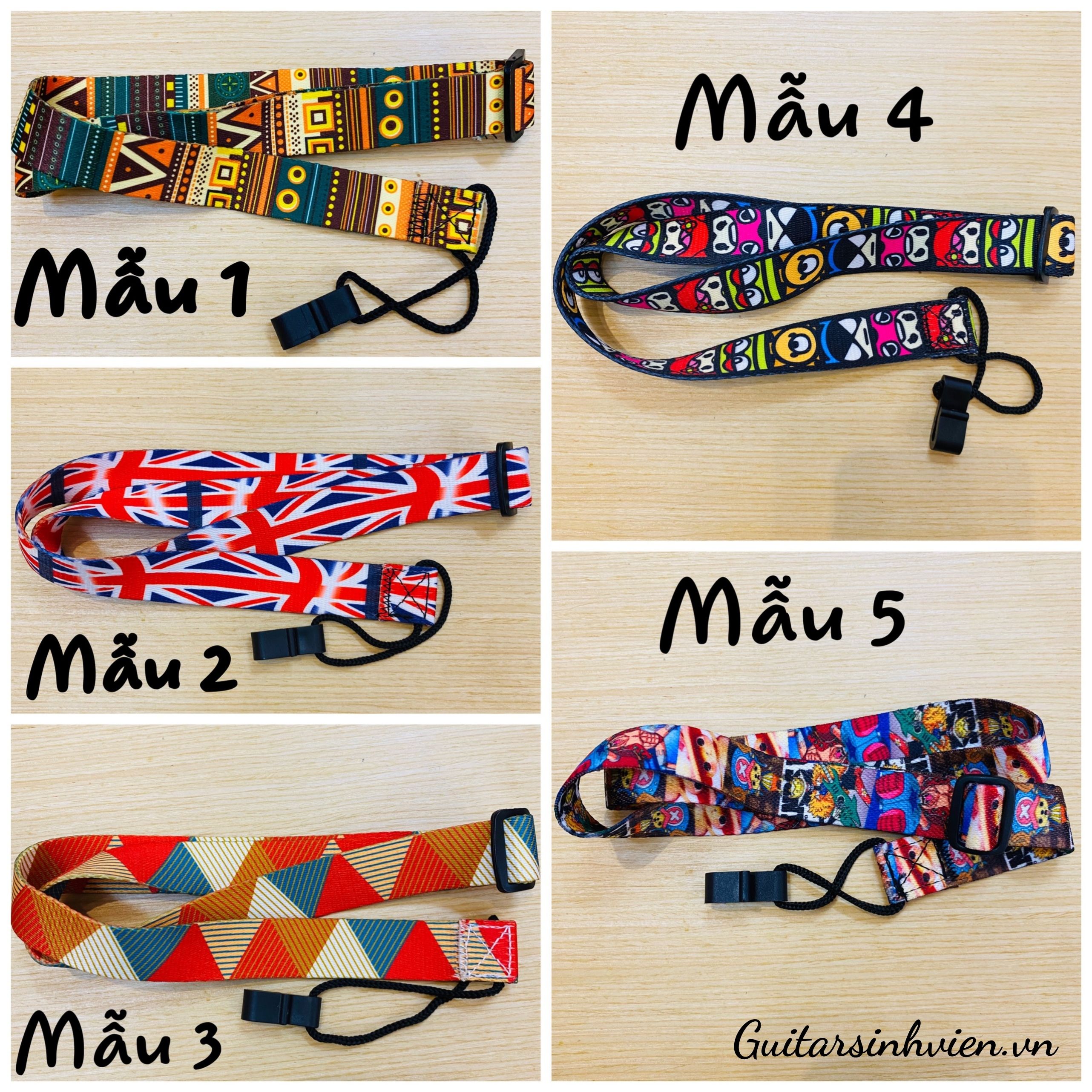 Dây đeo đàn ukulele không cần chốt cao cấp Dây đeo đàn ukulele không cần chốt cao cấp