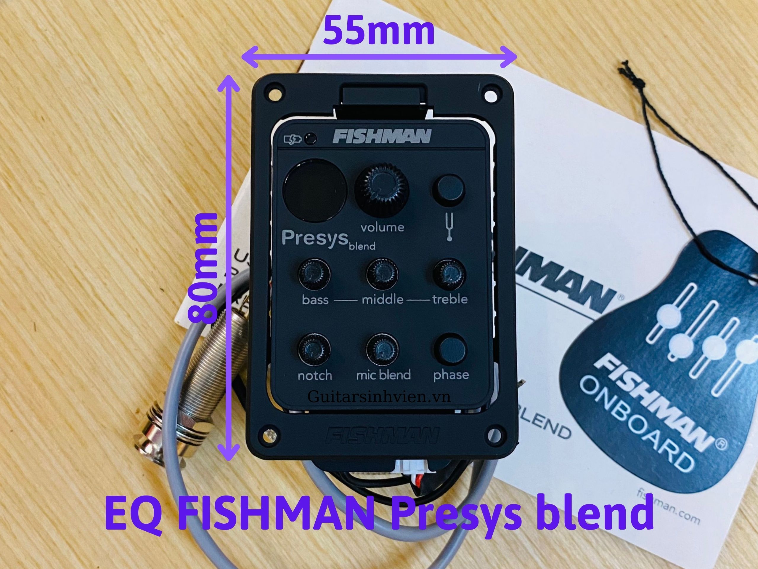 Lắp EQ Fishman Presys Blend 301 chính hãng Lắp EQ Fishman Presys Blend 301 chính hãng