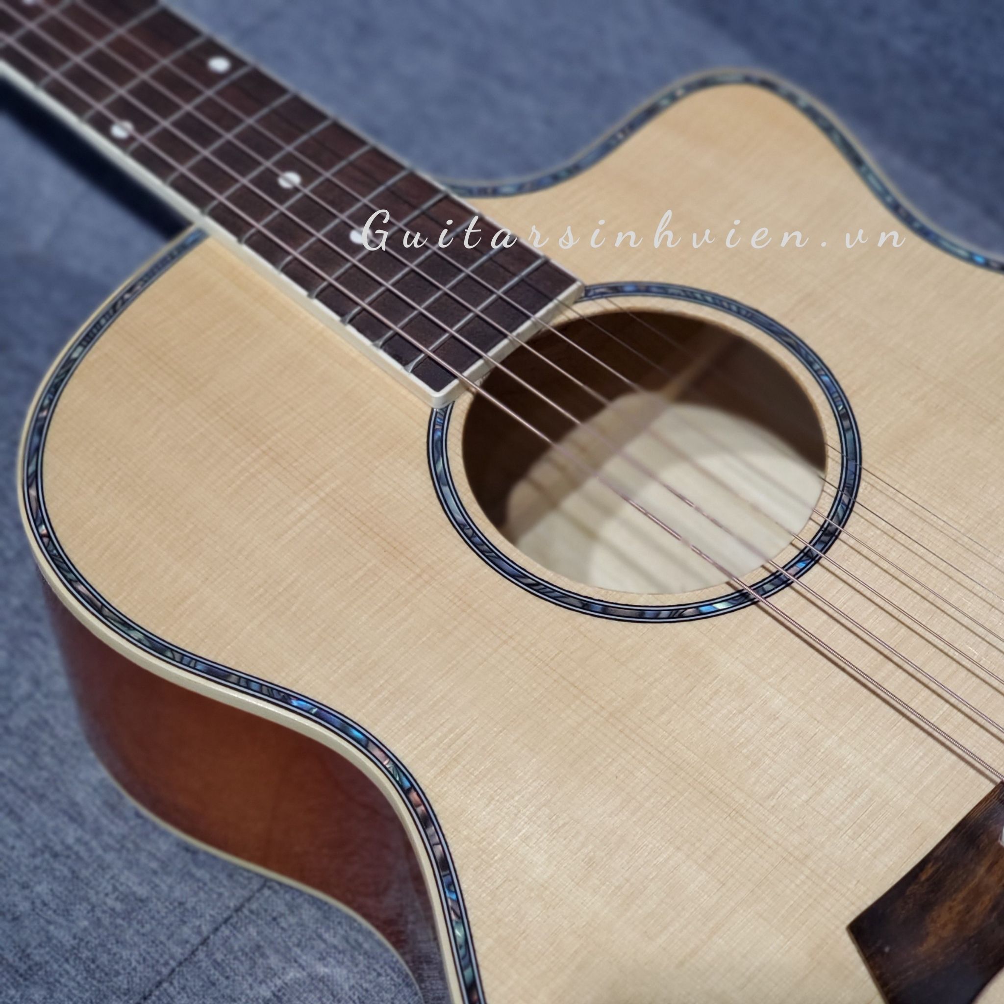 Guitar tập chơi acoustic cẩn trai cao cấp - X1 Guitar tập chơi acoustic cẩn trai cao cấp - X1