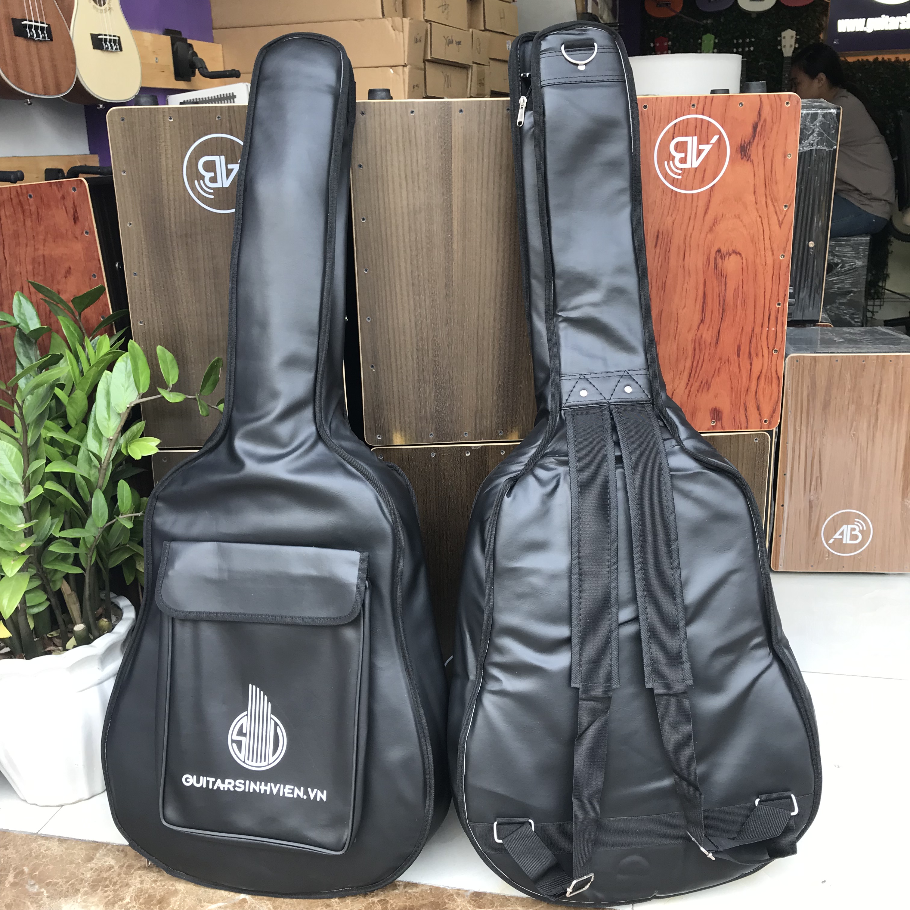 Bao da 3 lớp đựng đàn guitar