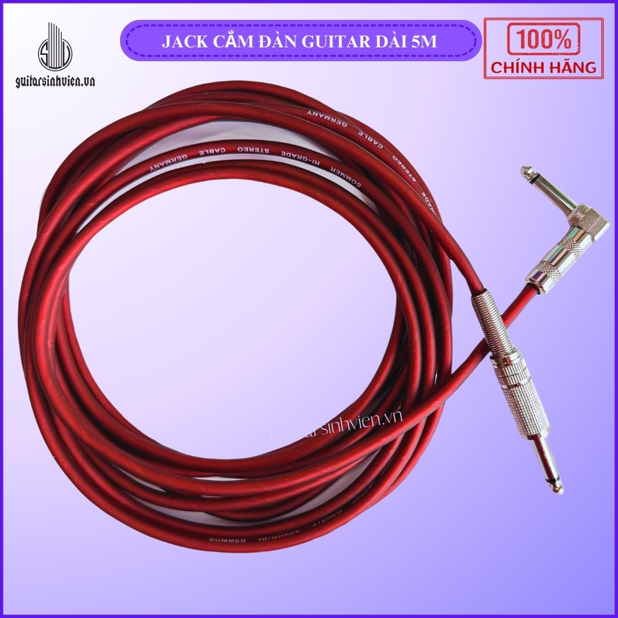Dây jack cắm đàn guitar dài 5m cao cấp Dây jack cắm đàn guitar dài 5m cao cấp