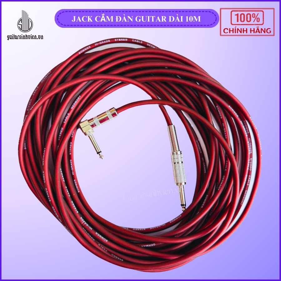 Dây jack cắm đàn guitar dài 10m cao cấp Dây jack cắm đàn guitar dài 10m cao cấp