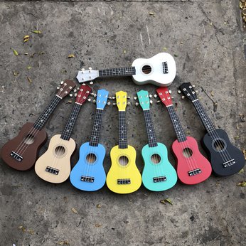 Đàn ukulele size soprano nhiều màu 