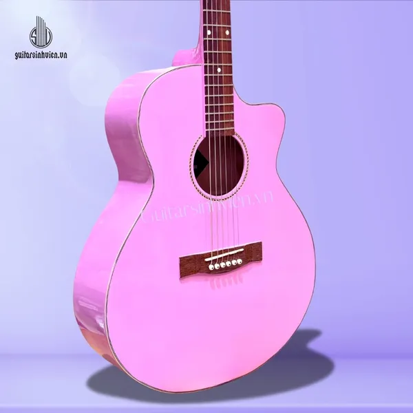 Đàn Guitar Acoustic Màu Hồng Dễ Thương SV-A1CL