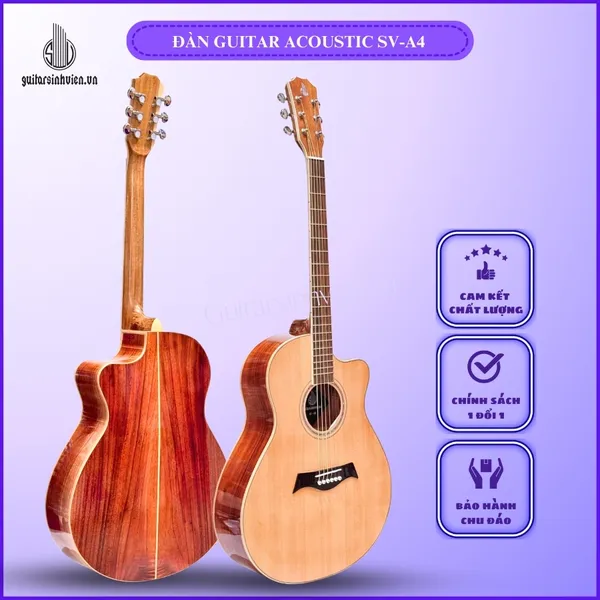 Đàn Guitar Acoustic Gỗ Hồng Đào Kỹ SV-A4