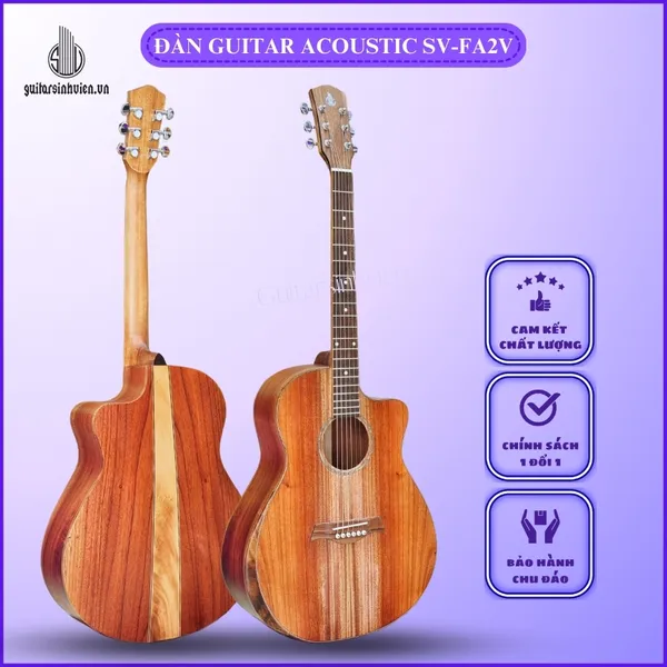 💥HOT💥 Đàn Guitar Acoustic Có Vát Bavel Chống Đau Tay - FA2V