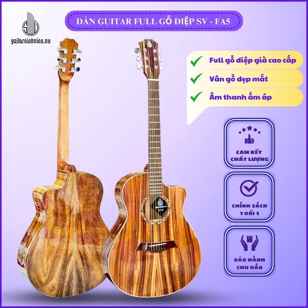 Đàn Guitar Acoustic Full Gỗ Điệp Già SV - FA5