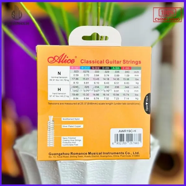 Dây Đàn Guitar Classic Alice AWR19C Chính Hãng