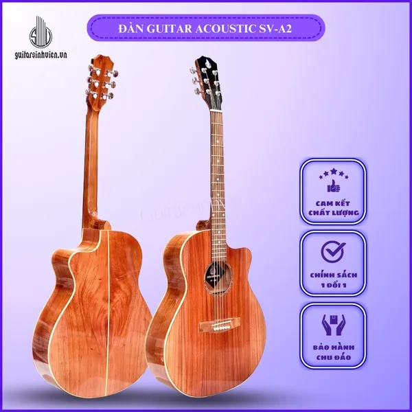 Đàn Guitar Acoustic Full Gỗ Hồng Đào SV-FA2 