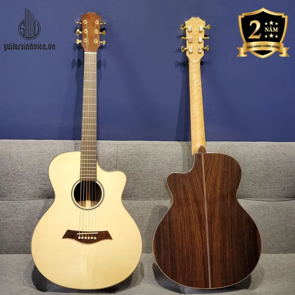 Đàn guitar acoustic gỗ cẩm Ấn cao cấp SV-A7