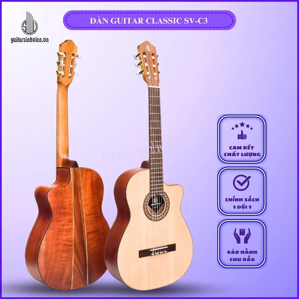 Đàn Guitar Classic Gỗ Hồng Đào SV-C3