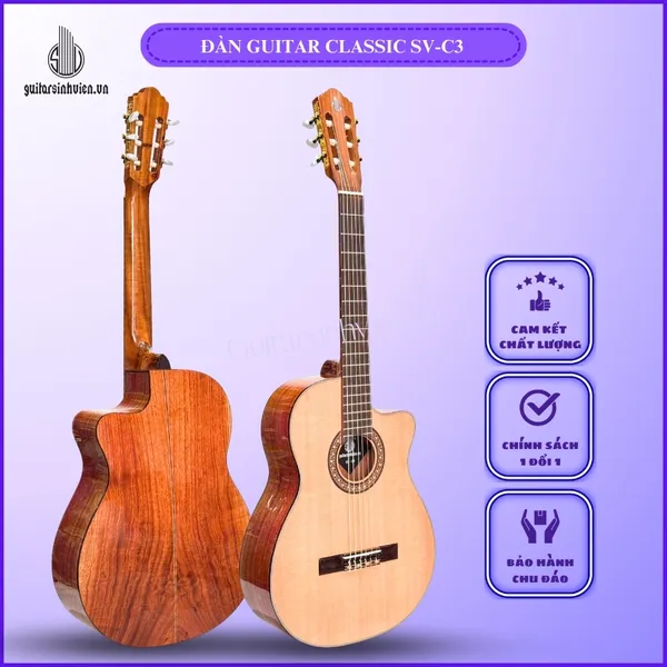 Đàn Guitar Classic Gỗ Hồng Đào SV-C3
