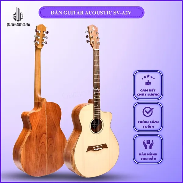 💥HOT💥 Guitar Acoustic Gỗ Hồng Đào Vát Bavel SV-A2V