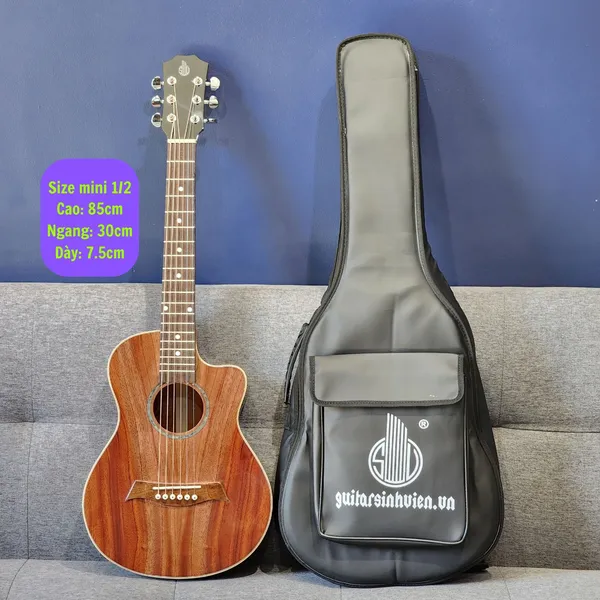 Đàn Guitar Mini Acoustic Size 1/2 Full Gỗ Hồng Đào FM2