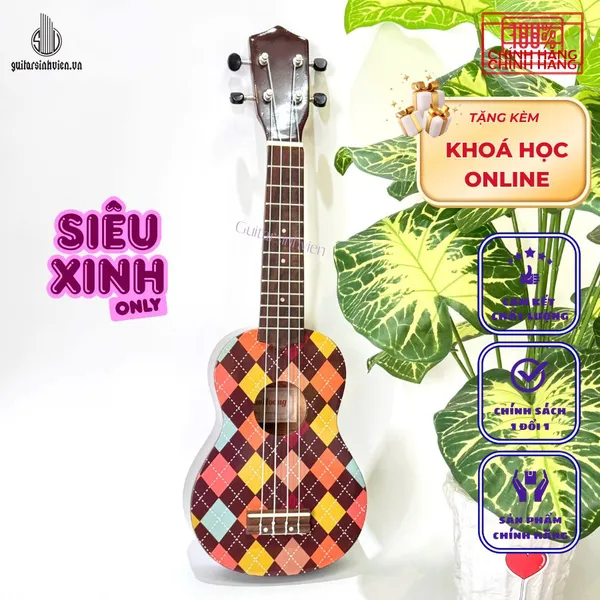 Đàn Ukulele Soprano Dễ Thương 21inch [Mã U21I]