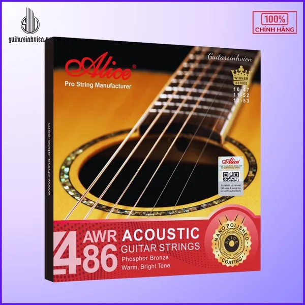 Dây Đàn Guitar Acoustic Alice AWR486 Chính Hãng | Tặng Kèm 1 Dây Đàn Số 1 Cùng Loại