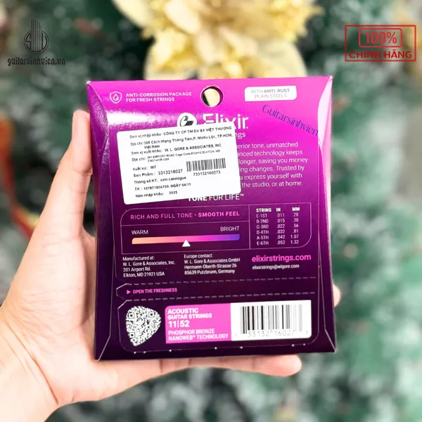 Dây Đàn Acoustic Elixir Phosphor Chính Hãng 16027 