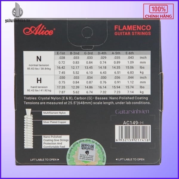 Dây Đàn Guitar Classic Flamenco Alice AC149 Chính Hãng 