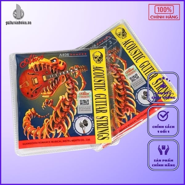 Dây Đàn Guitar Acoustic Alice Chính Hãng A406