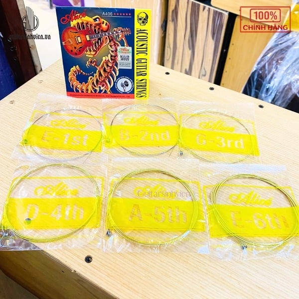 Dây Đàn Guitar Acoustic Alice Chính Hãng A406