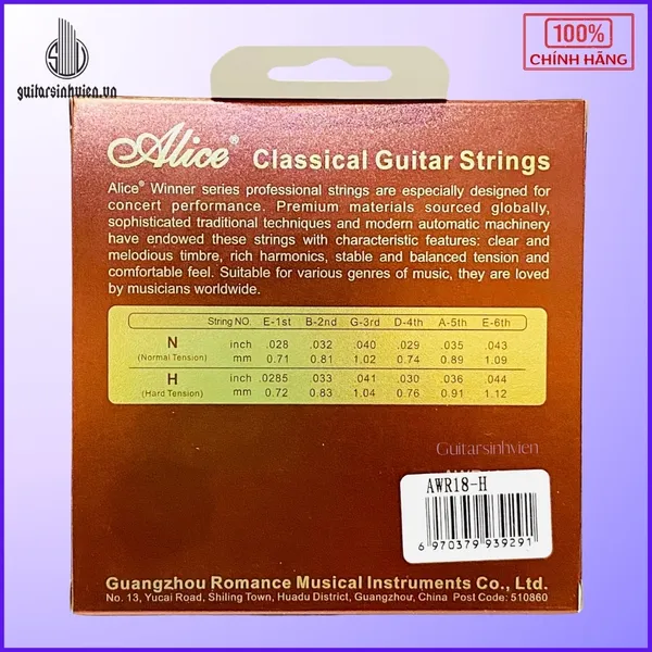 Dây Đàn Guitar Classic Alice AWR18 Chính Hãng