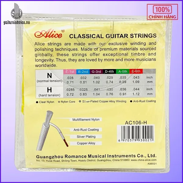 Dây Đàn Guitar Classic Alice A106 Chính Hãng 