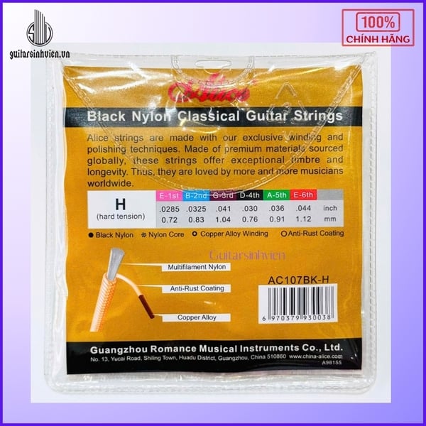 DâyĐàn Guitar Classic Chính Hãng Alice A107