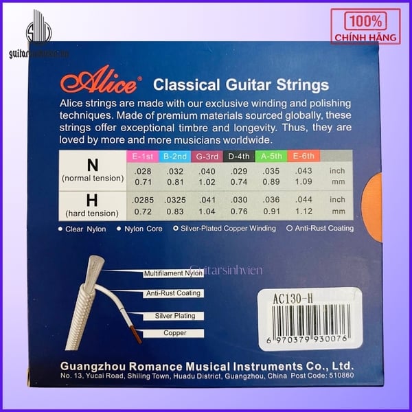 Dây Đàn Guitar Classic Chính Hãng Alice AC130