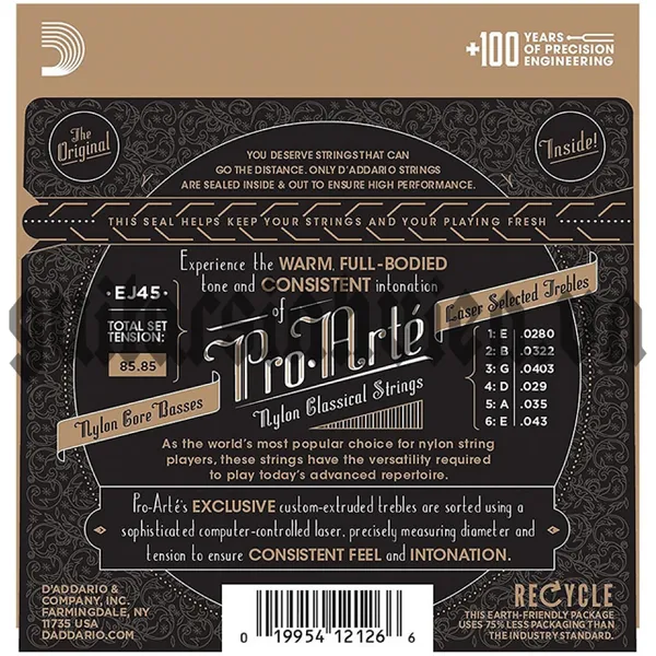 Dây đàn guitar classic chính hãng D'Addario EJ45