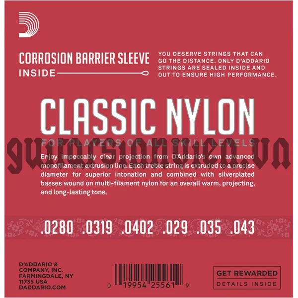 Dây đàn guitar classic D'Addario chính hãng EJ27N