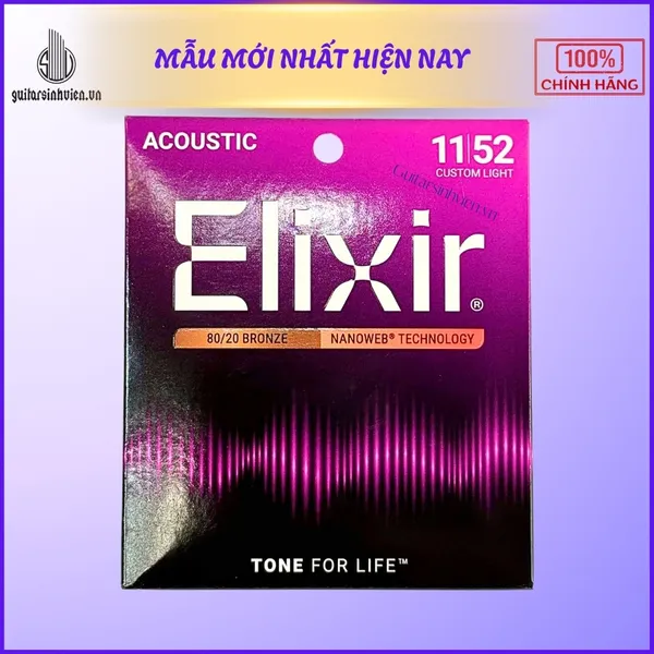 Dây Đàn Guitar Acoustic Elixir 11027 - 80/20 Bronze (Size 11-52)