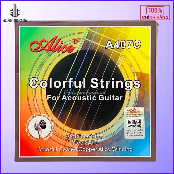 Dây Đàn Guitar Acoustic Nhiều Màu Alice A407C