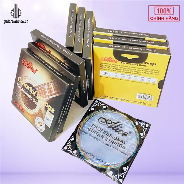 Dây Đàn Guitar Acoustic Nhiều Màu Alice AW435C