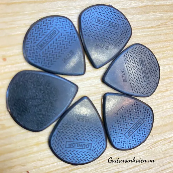 Pick gãy đàn guitar điện Dunlop Max Grip Jazz III