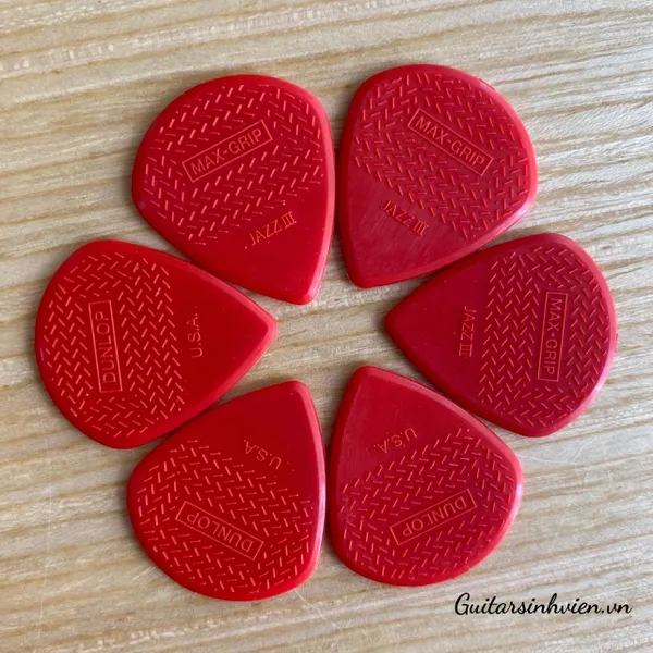 Pick gãy đàn guitar điện Dunlop Max Grip Jazz III