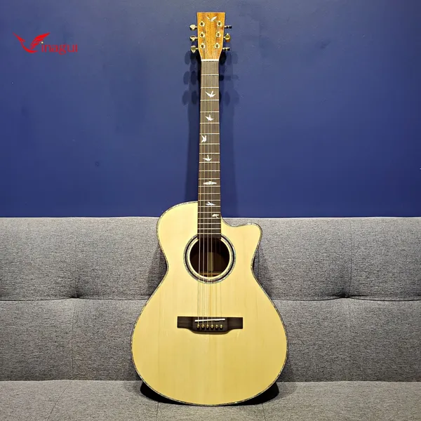 Guitar acoustic custom gỗ mahogay Vinagui cao cấp VM01