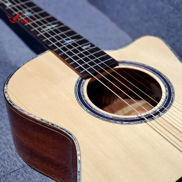 Guitar acoustic custom gỗ mahogay Vinagui cao cấp VM01