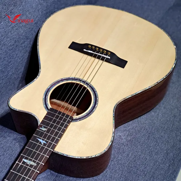 Guitar acoustic custom gỗ mahogay Vinagui cao cấp VM01