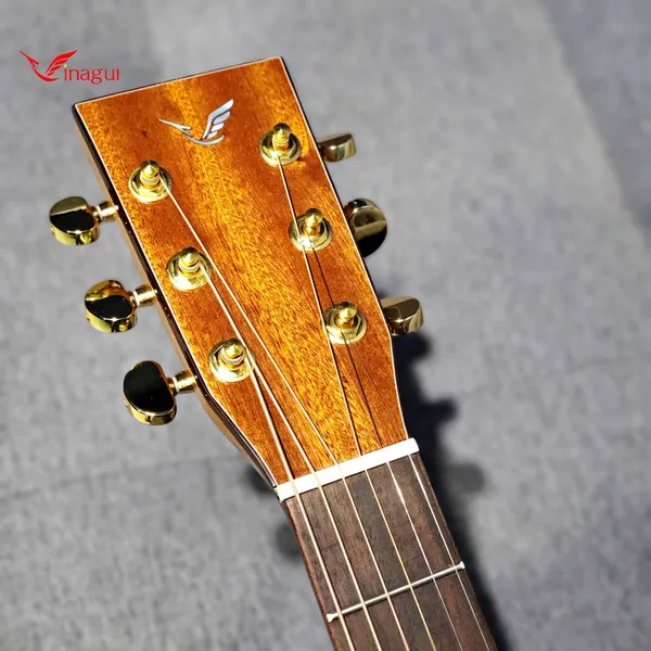 Guitar acoustic custom gỗ mahogay Vinagui cao cấp VM01