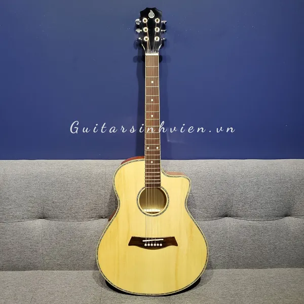 Guitar tập chơi acoustic cẩn trai cao cấp - X1