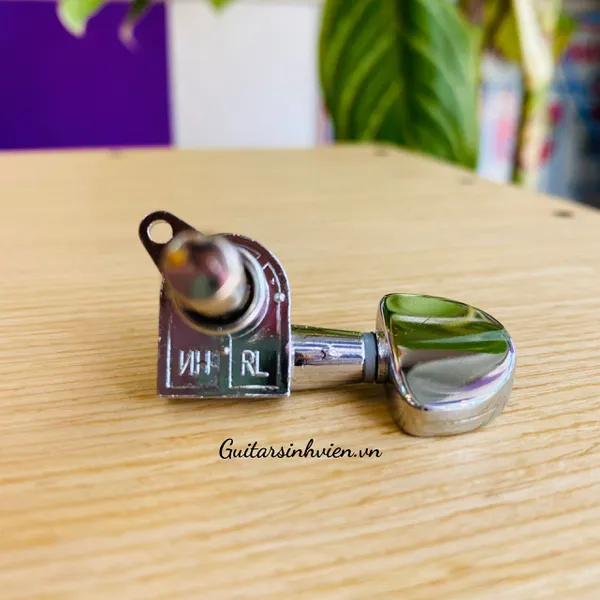 Khóa đàn guitar acoustic đúc inox màu bạc 