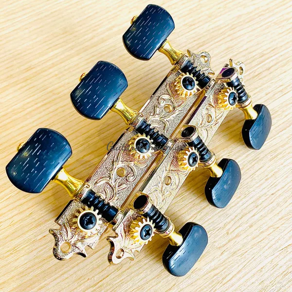Khóa đàn guitar cao cấp Derjung DJ105 - Tay Khóa Đen