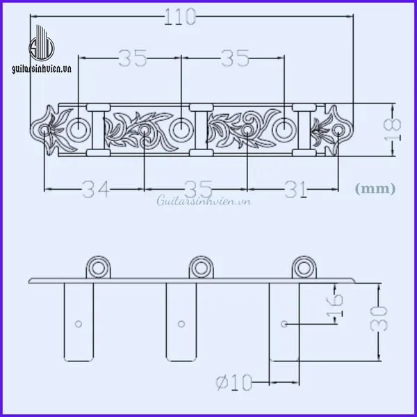 Khóa Đàn Guitar Classic Cao Cấp Derjung DJ105 - Tay Khóa Trắng