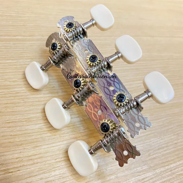 Khóa đàn guitar classic viền bạc