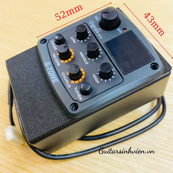 Lắp EQ đàn guitar EQ GTONE 5 chính hãng 